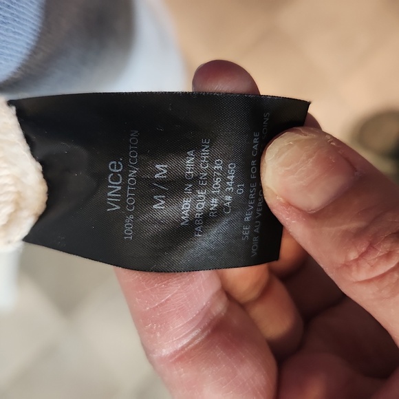 Vince Ombre Crewneck 100% Cotton Thick Terrycloth Sweatshirt Athleisure Minimal - Picture 8 of 8